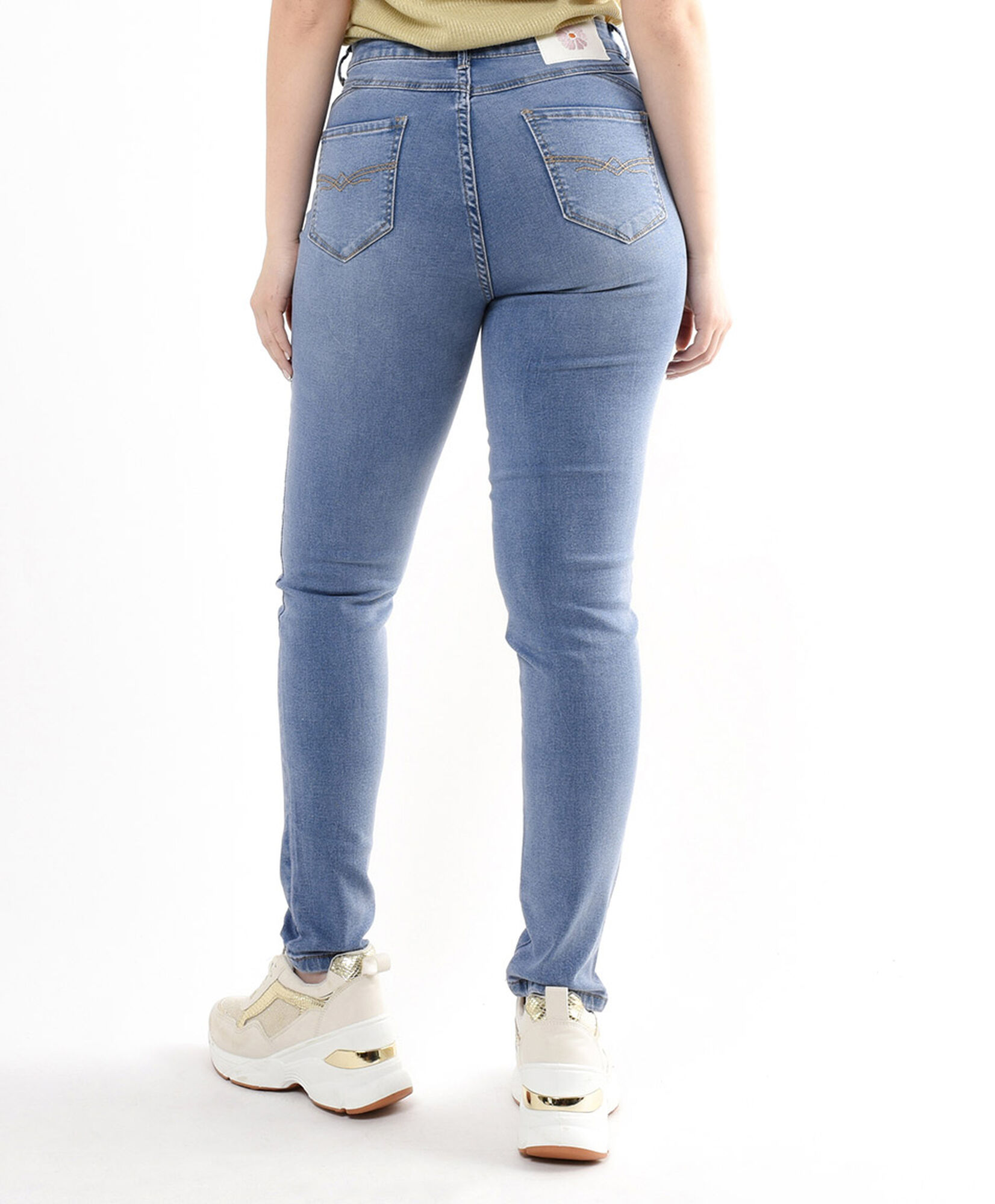 Jeans mujer flores crochet skinny fit Jeans mujer flores crochet skinny fit
