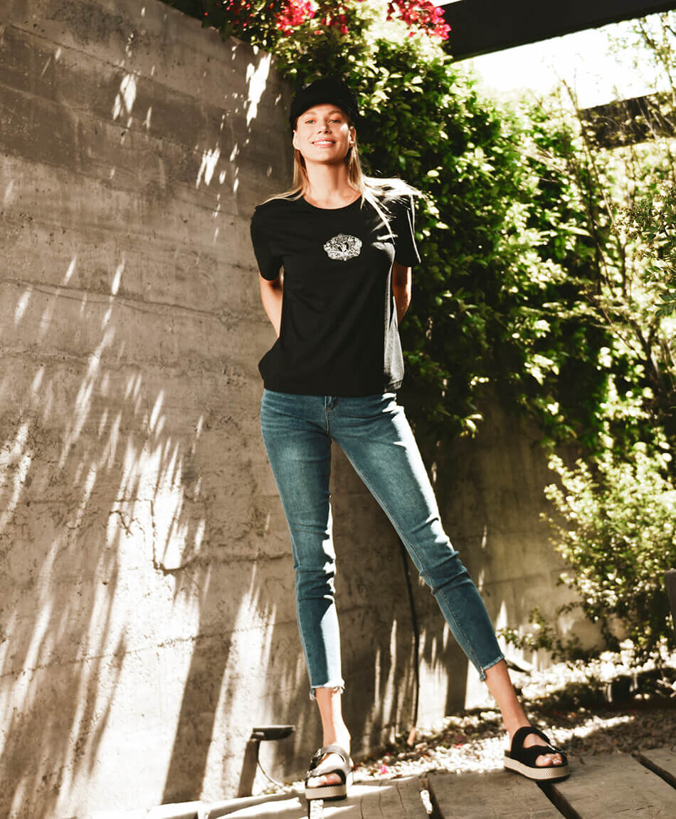 Jeans tiro alto skinny fit