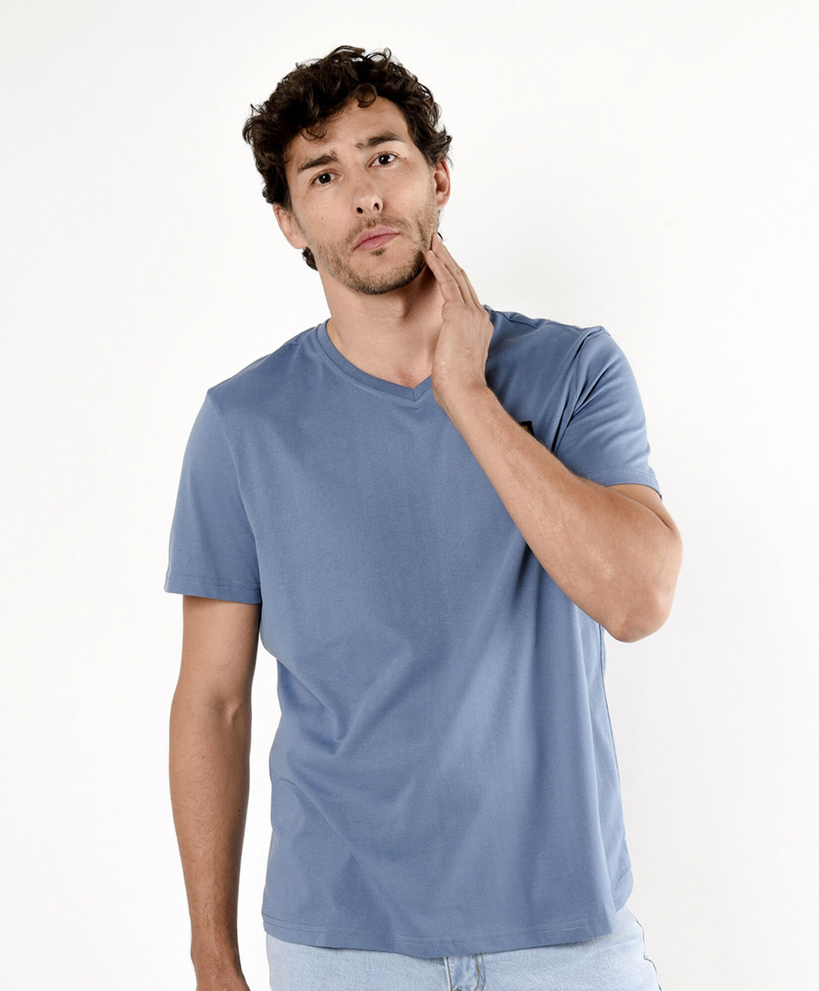 Polera hombre lisa mini logo colores Polera hombre lisa mini logo colores