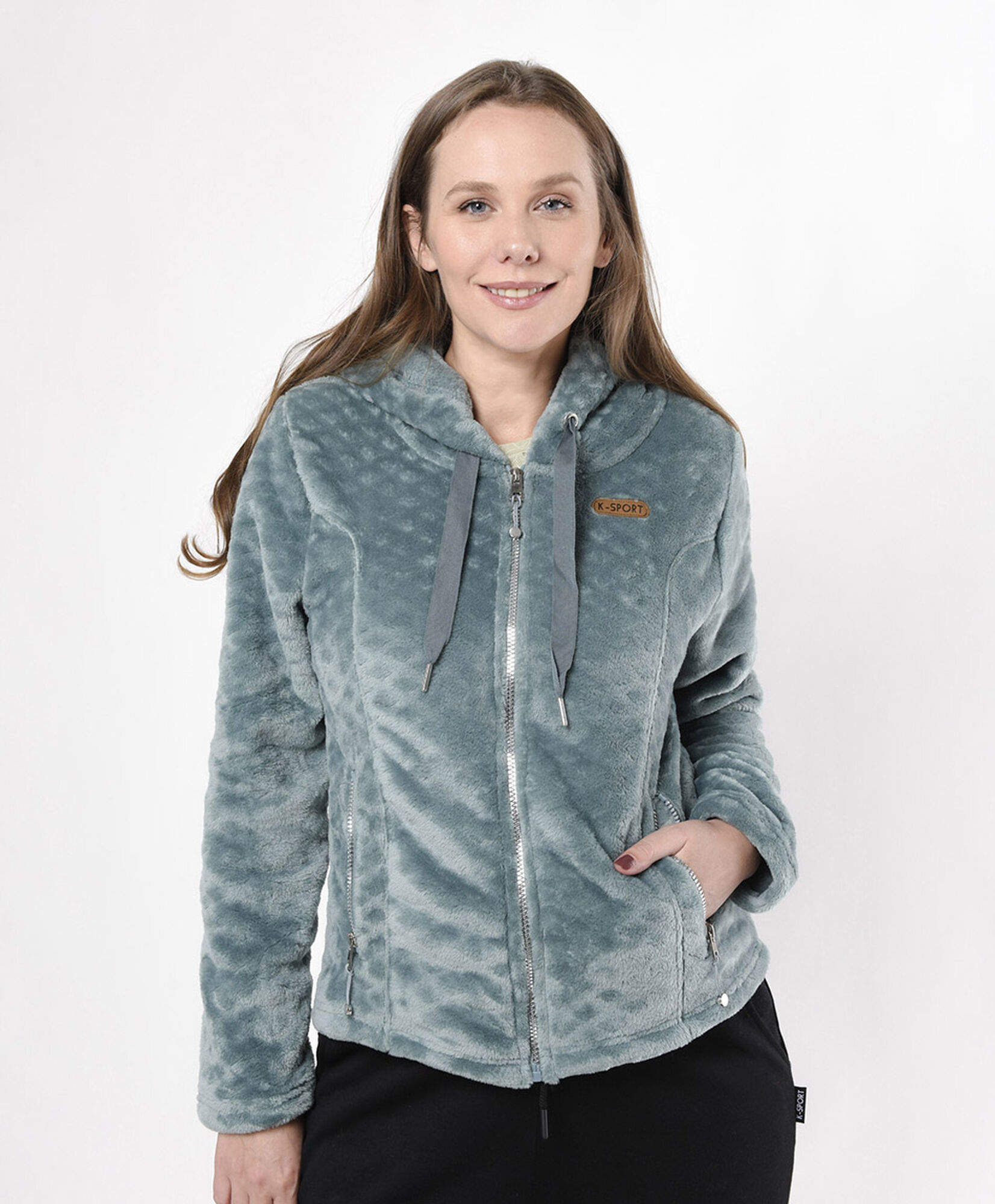 Polerón deportivo mujer plush texturas Polerón deportivo mujer plush texturas