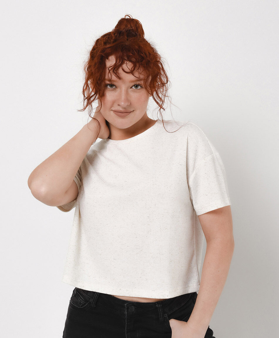 Polera mujer acanalada