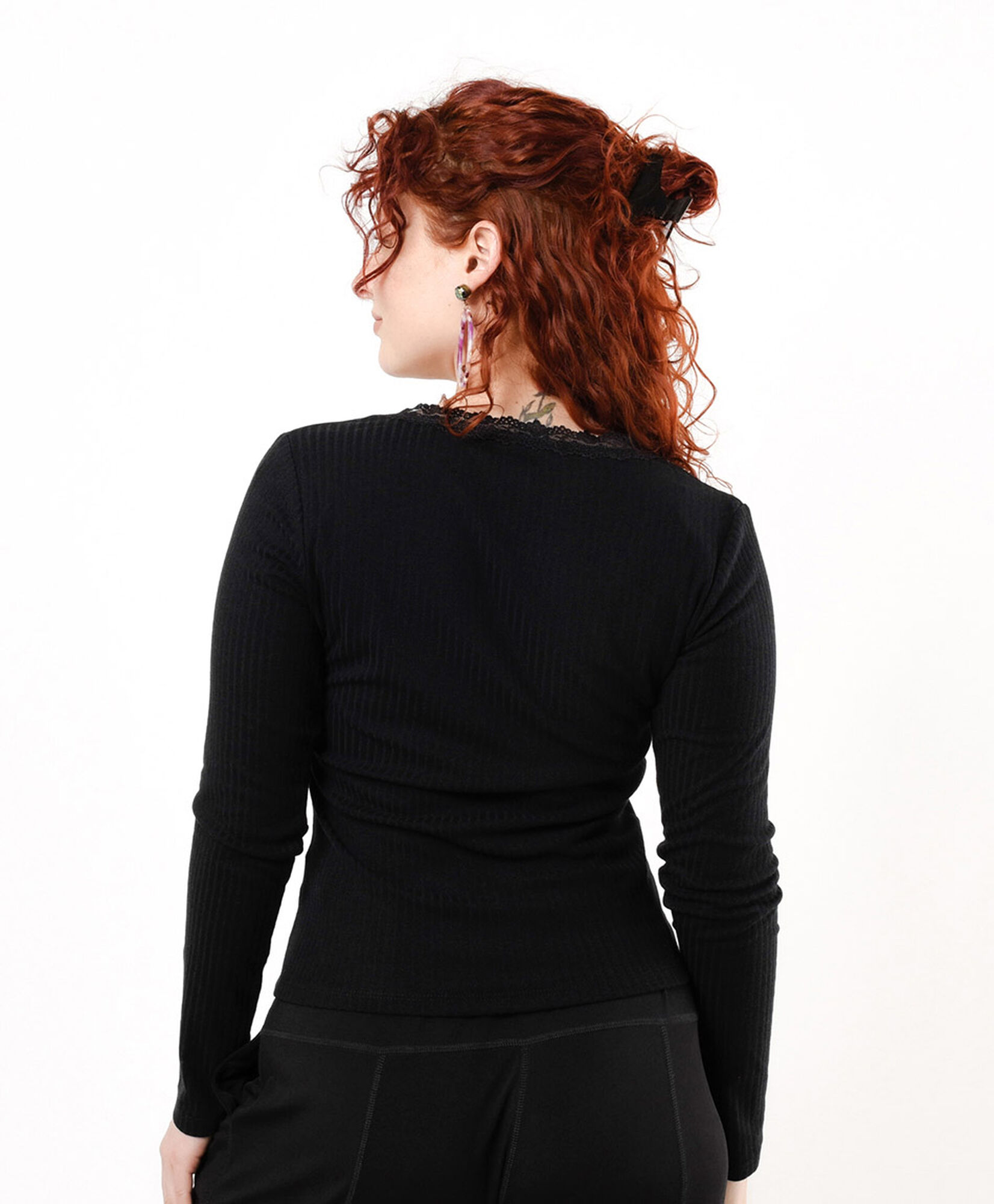 Polera mujer cruzada encajes Polera mujer cruzada encajes