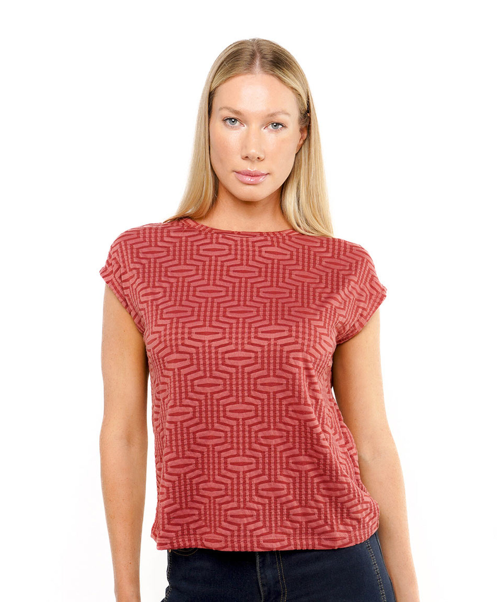 Polera mujer textura figuras Polera mujer textura figuras