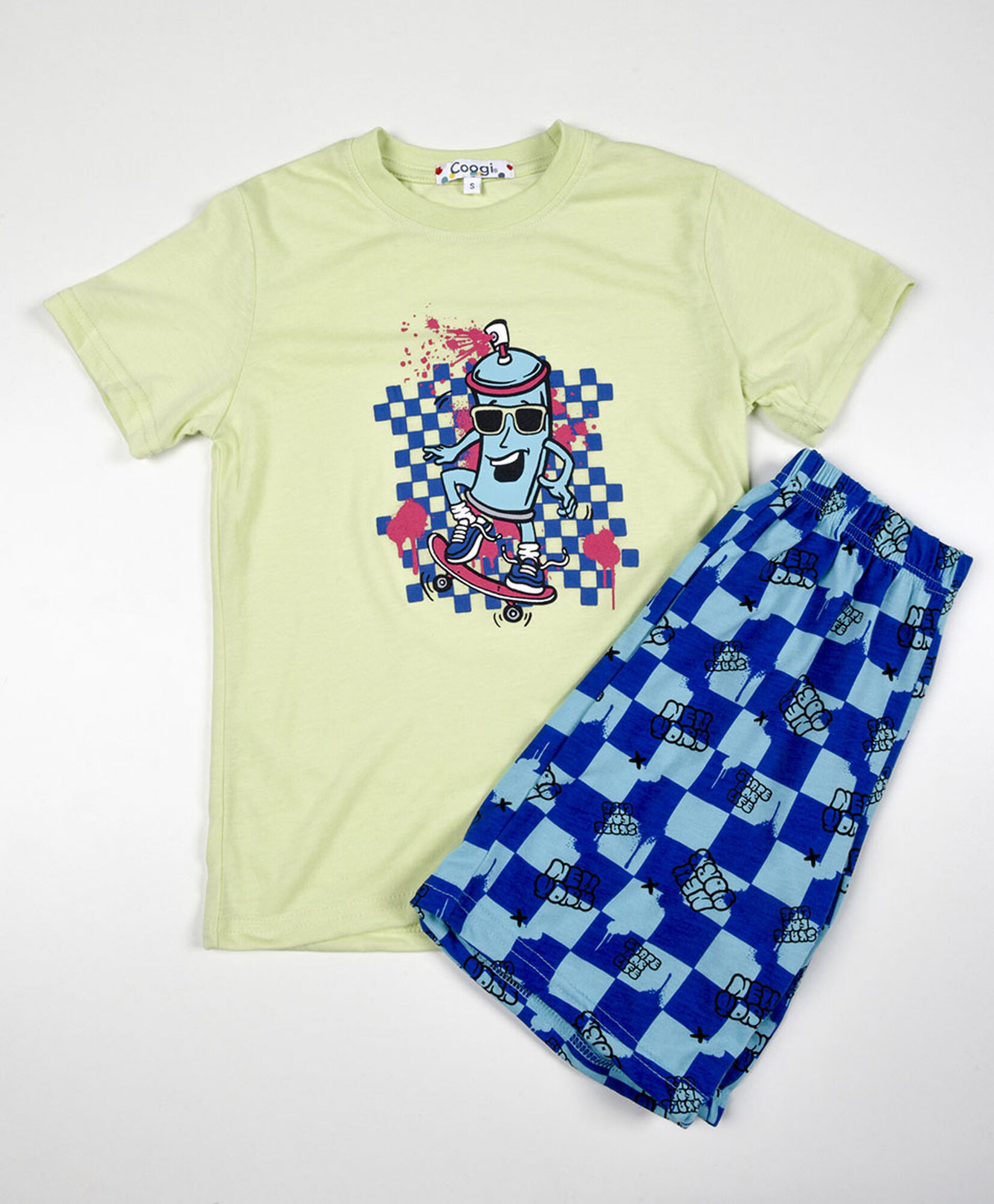 Pijama niño cuadros short Pijama niño cuadros short