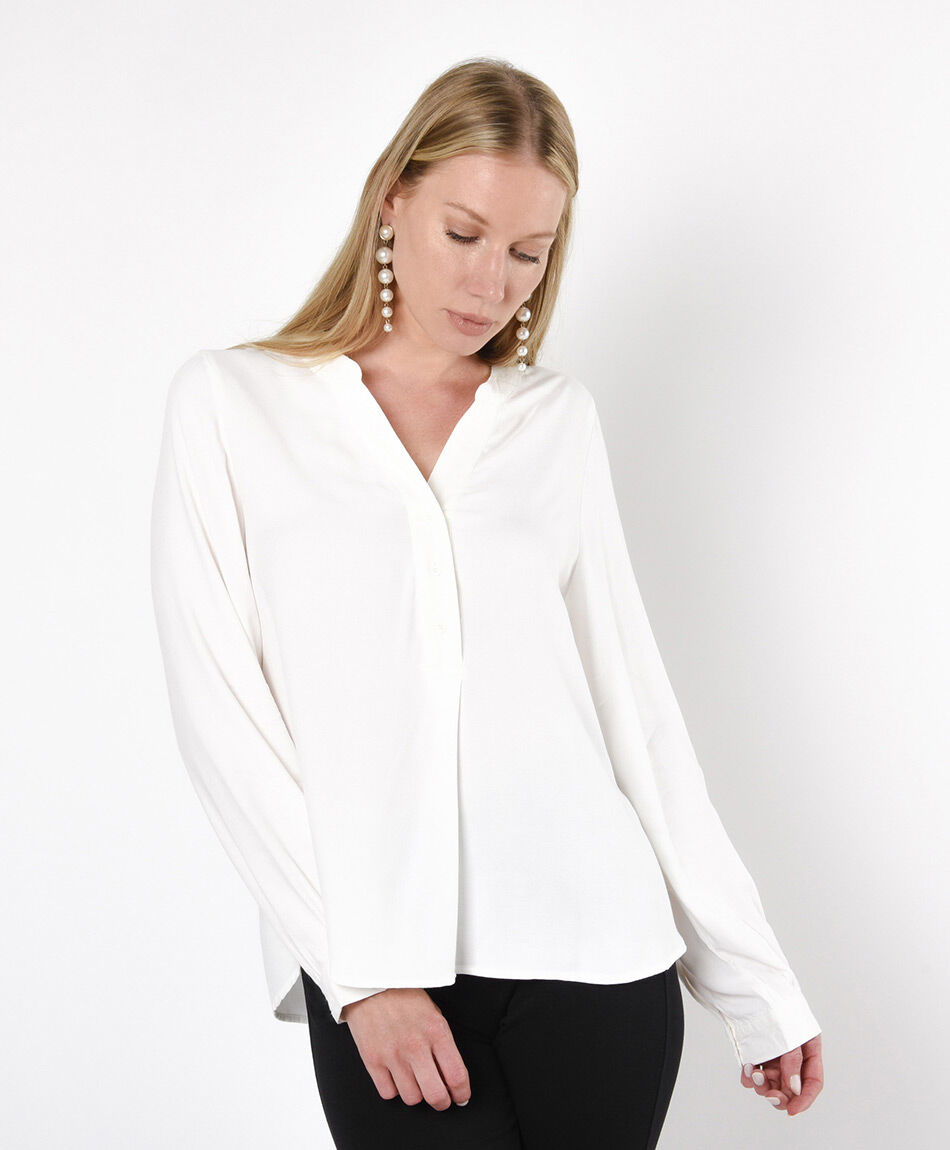 Blusa mujer lisa botones