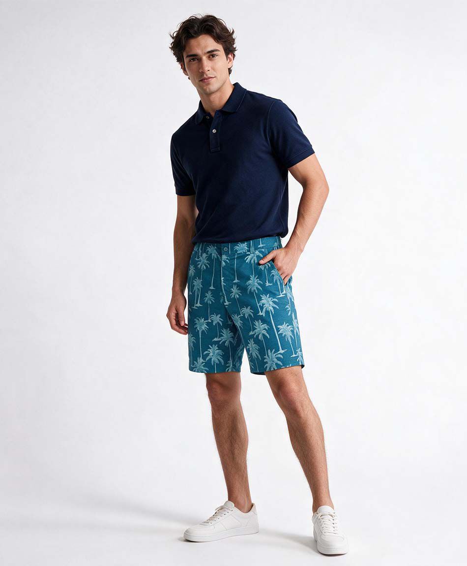 Bermuda hombre surf palmeras