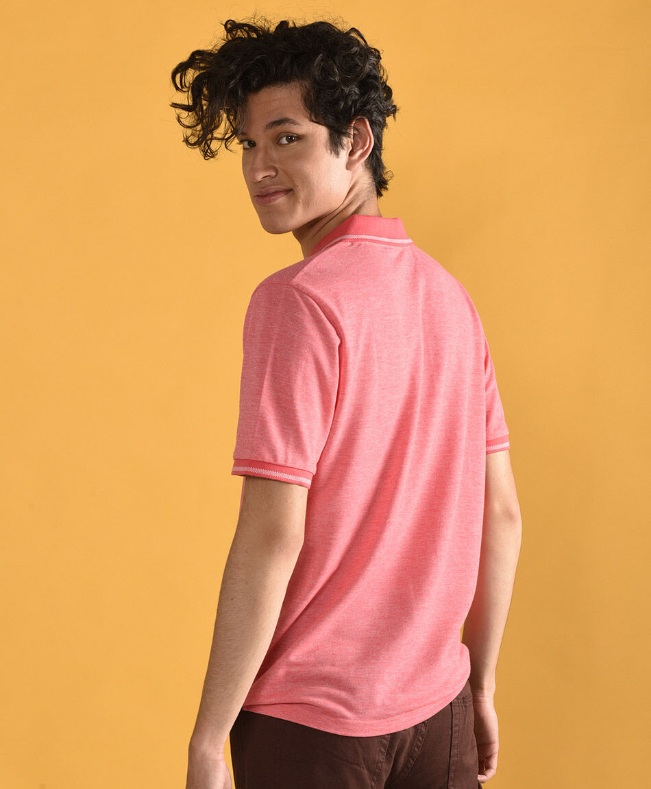 Polera cuello polo pique