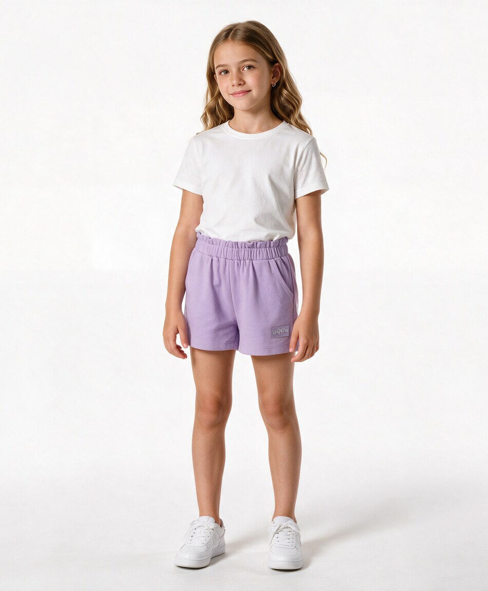 Short ni&ntilde;a b&aacute;sico lila
