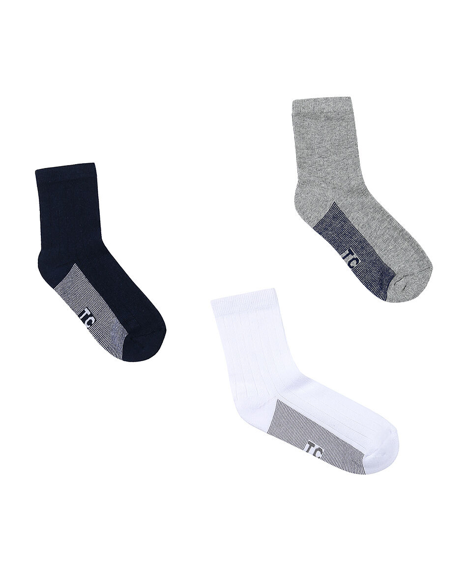 Pack 3 calcetines escolar tricolor