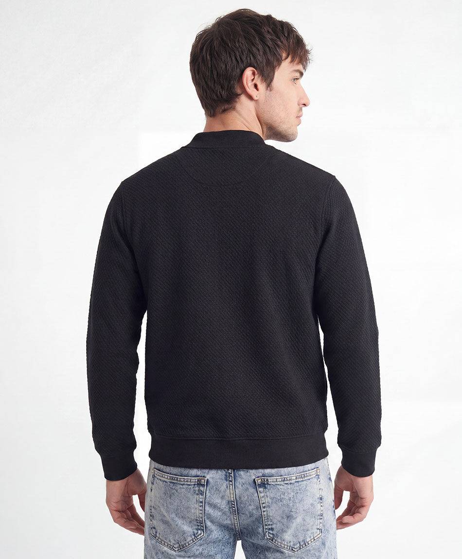 Chaqueta hombre bomber negra