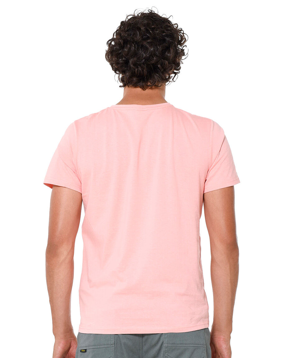 Polera estampada cuello v