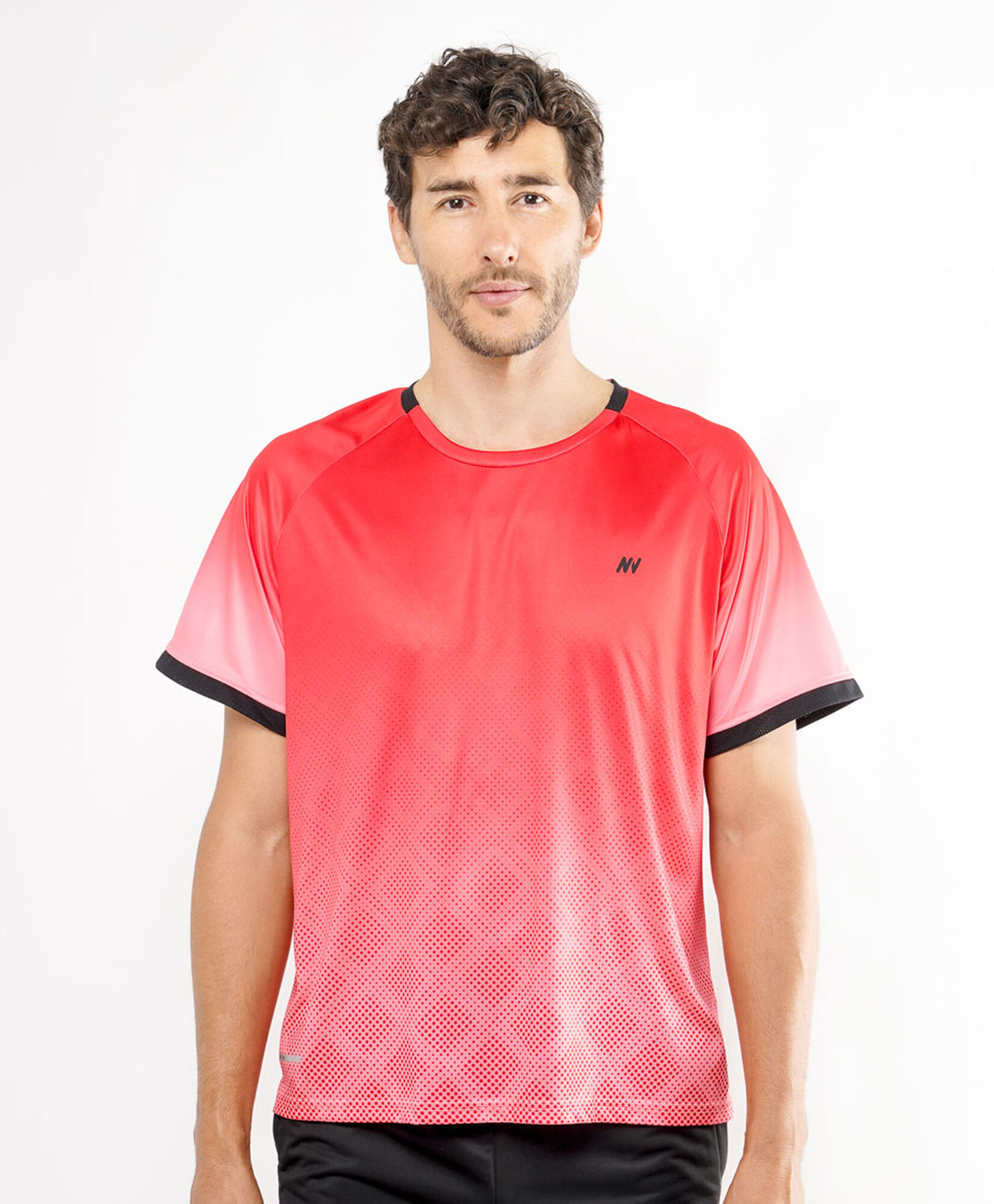 Polera deportiva hombre degradé rombos Polera deportiva hombre degradé rombos