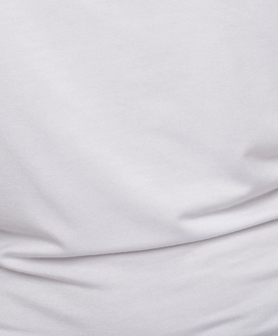 Polera mujer off shoulder crop blanca