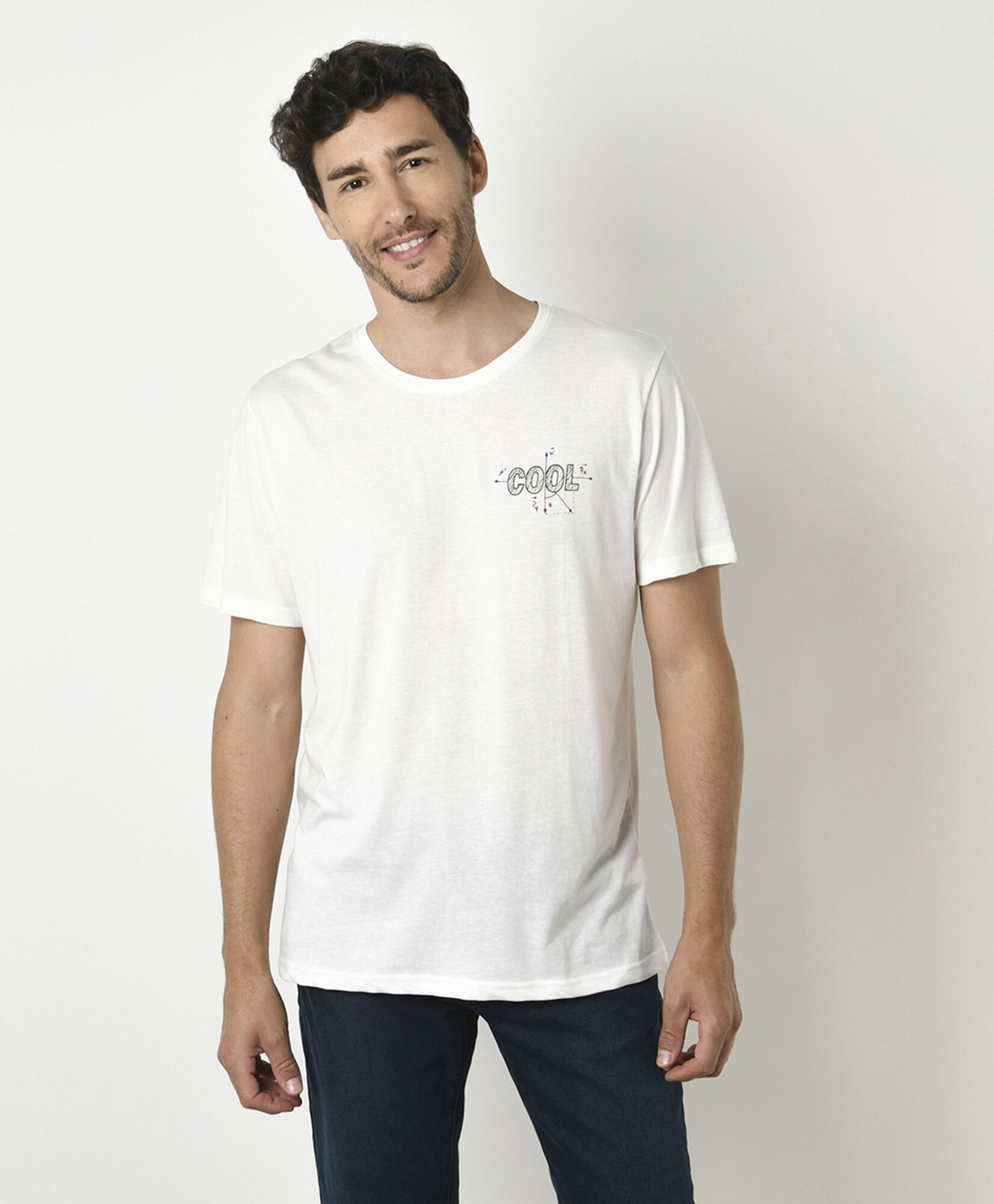 Polera hombre doble estampado cool Polera hombre doble estampado cool