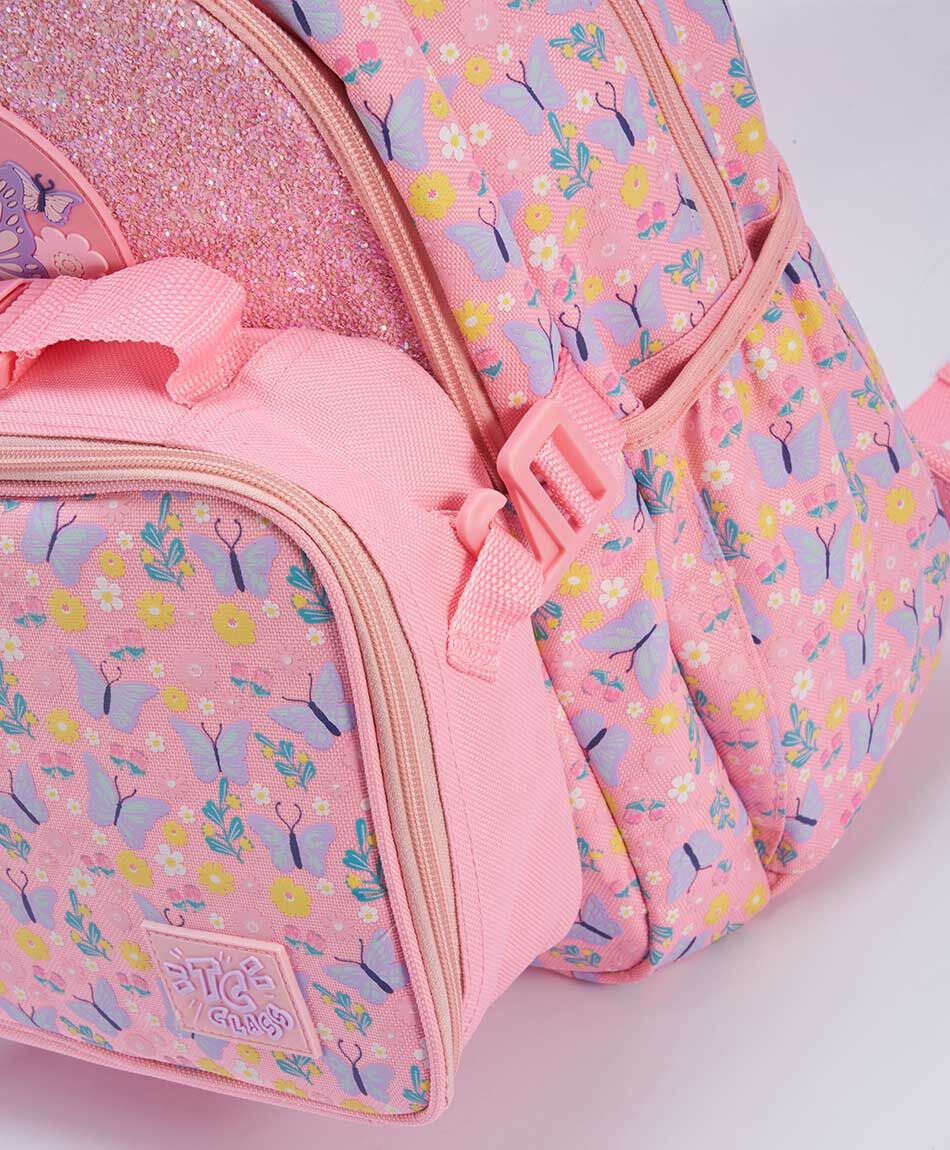 Pack mochila y accesorios escolar mariposas