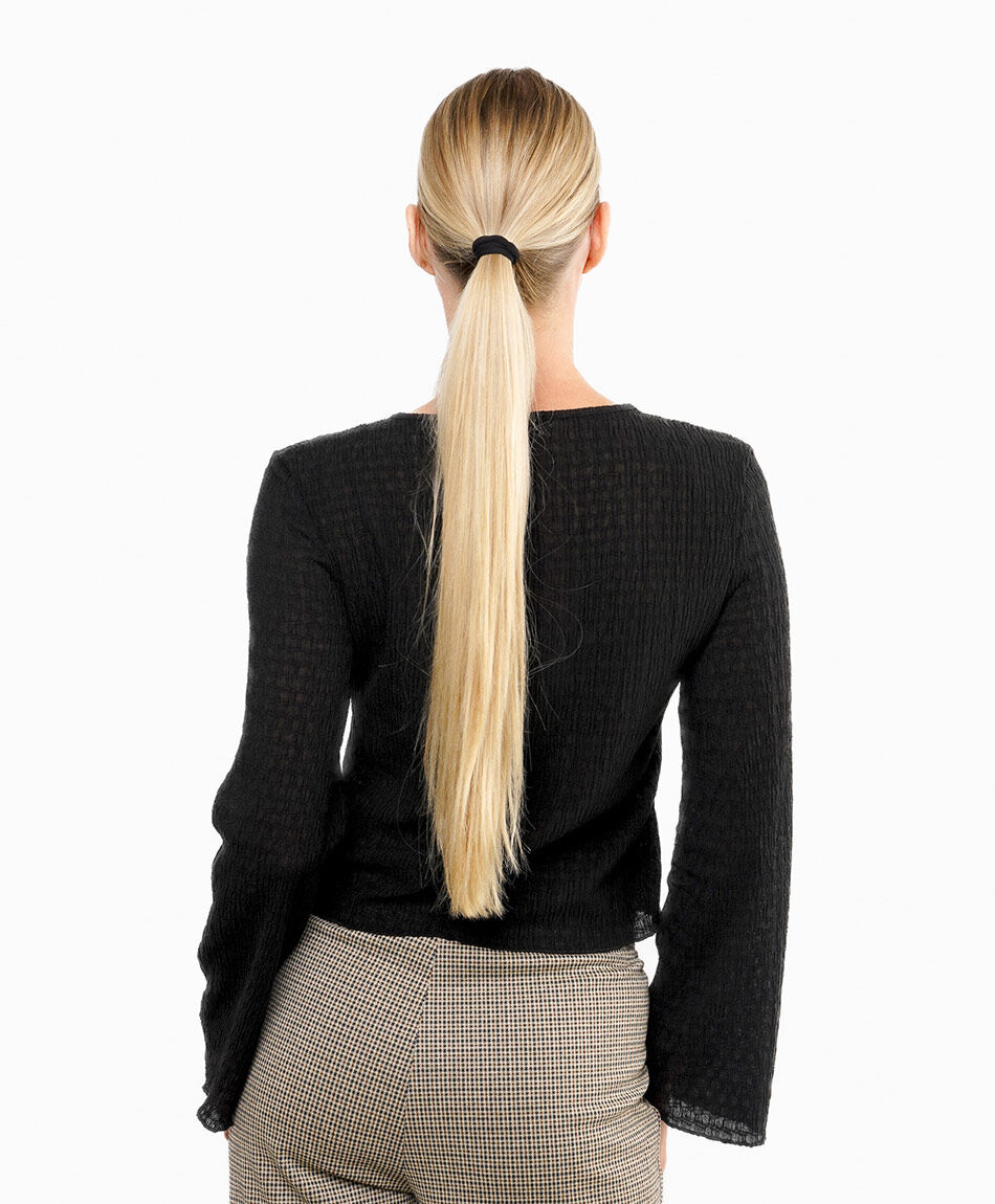 Polera mujer botones dorados