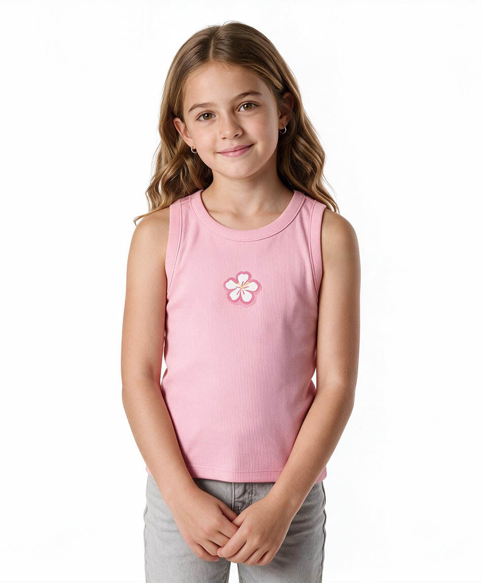 Polera ni&ntilde;a flor