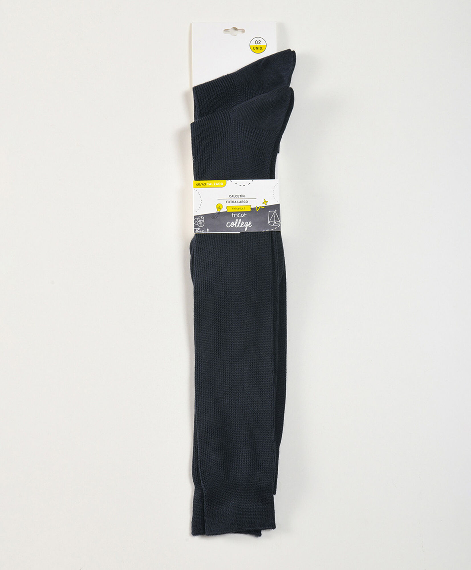 Set 2 calcetines escolares largo azul oscuro Set 2 calcetines escolares largo azul oscuro
