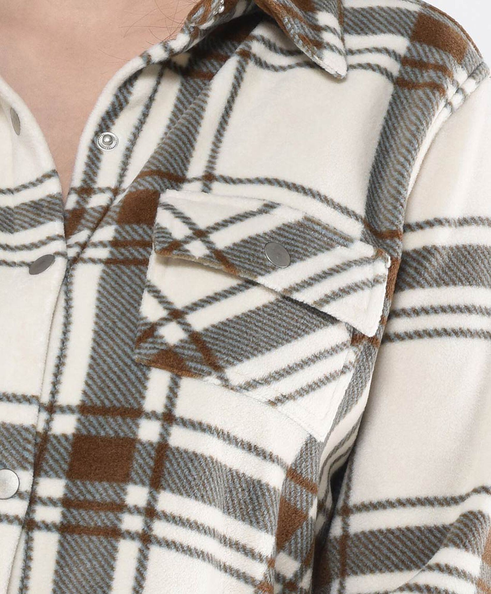 Chaqueta mujer escocesa extra larga Chaqueta mujer escocesa extra larga