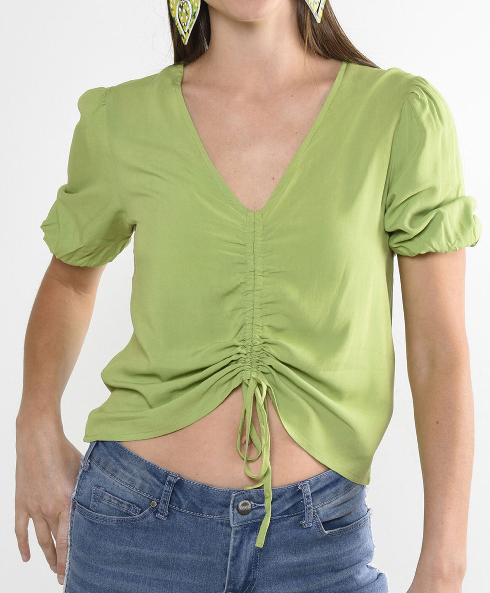 Blusa crop manga corta Blusa crop manga corta
