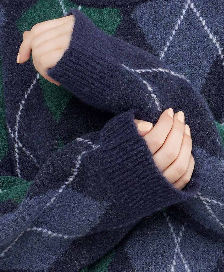 Sweater mujer rombos bicolor