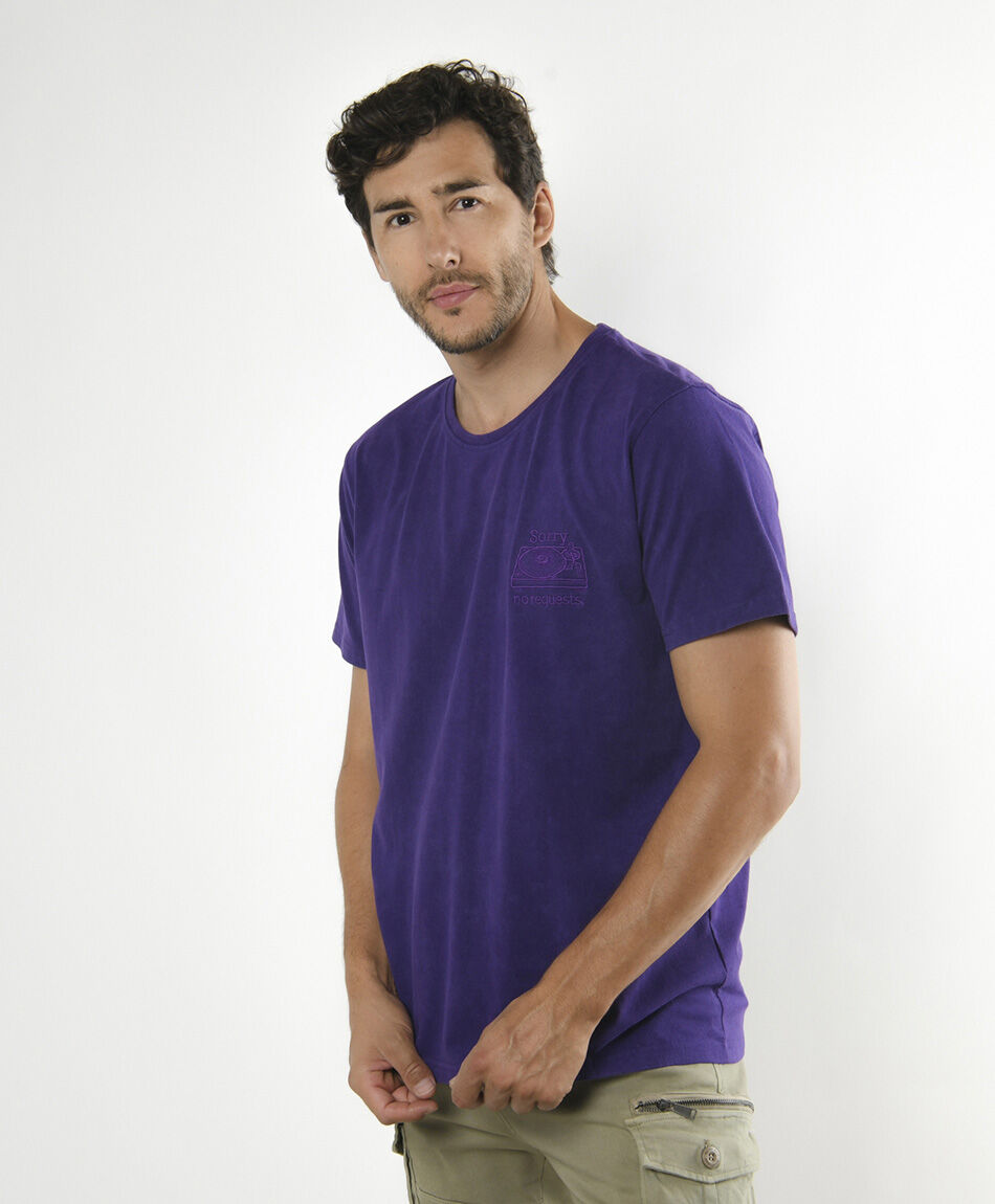 Polera hombre bordado tocadiscos