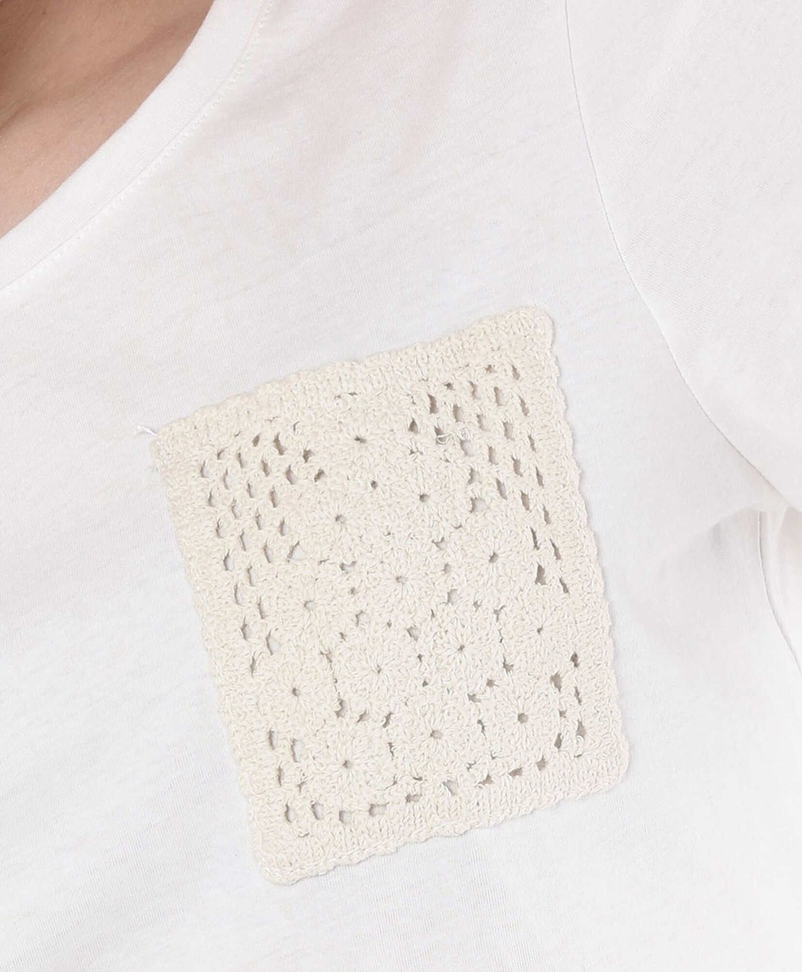 Polera mujer bolsillo crochet Polera mujer bolsillo crochet