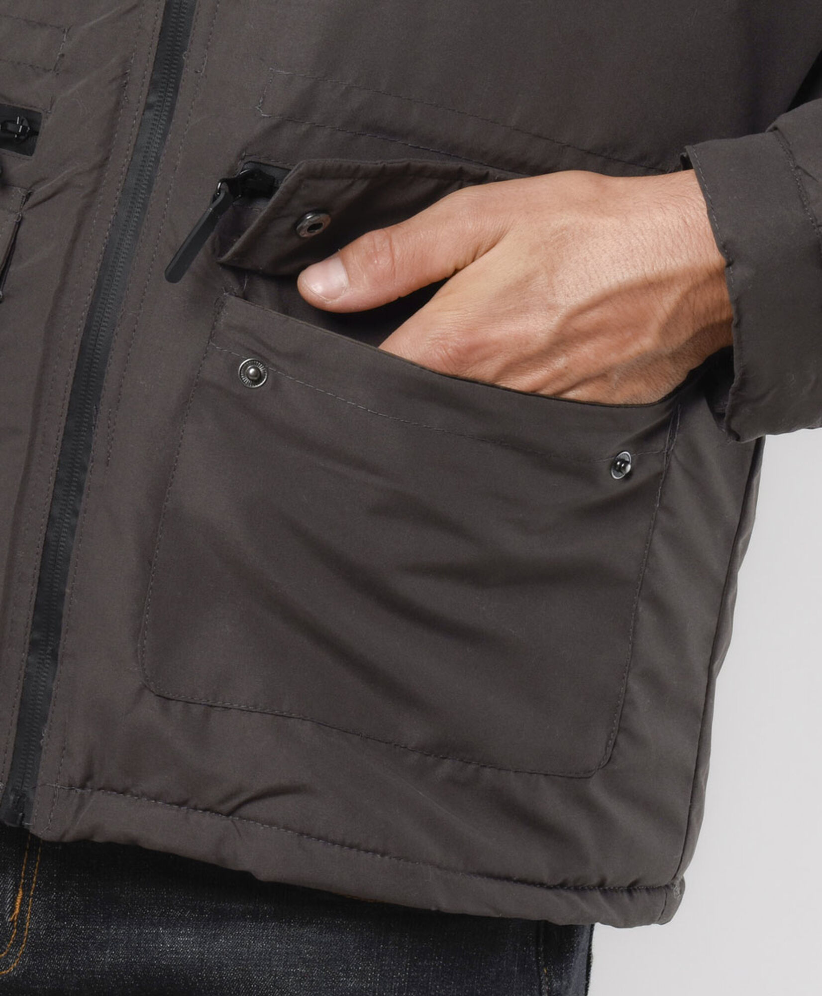Parka hombre bolsillos cuadrados Parka hombre bolsillos cuadrados