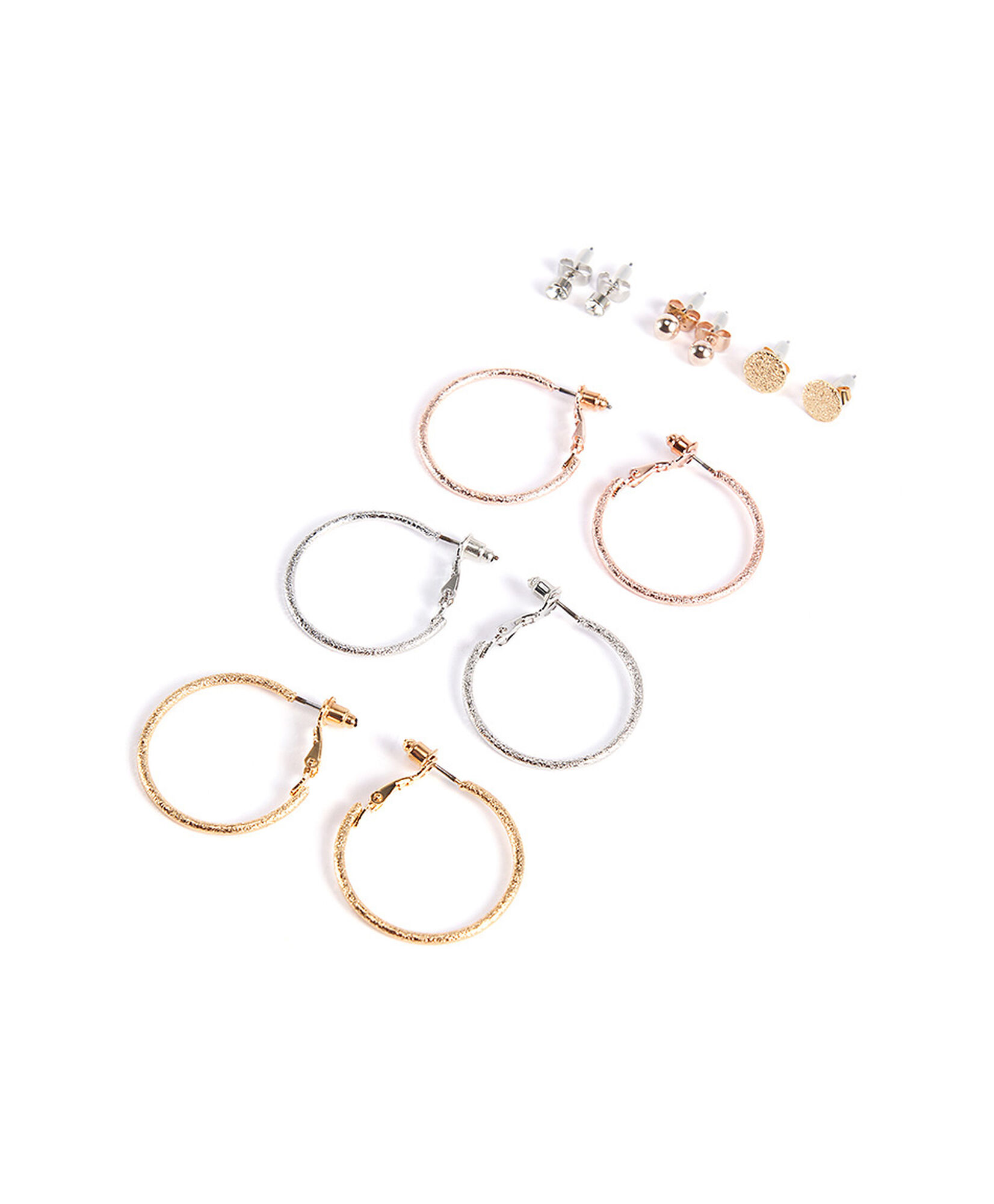 Set 6 aros mujer brillantes Set 6 aros mujer brillantes