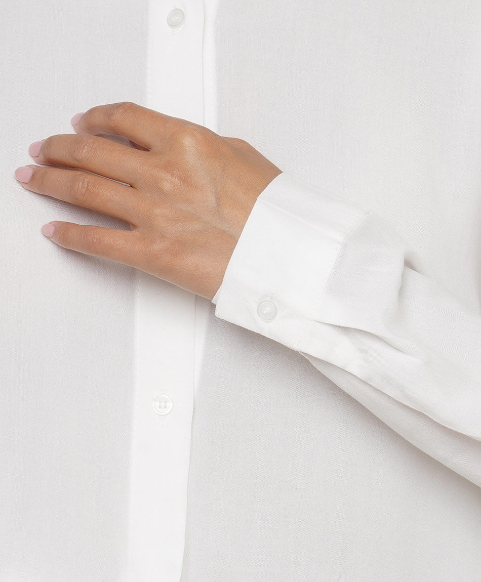 Blusa mujer camisera blanca