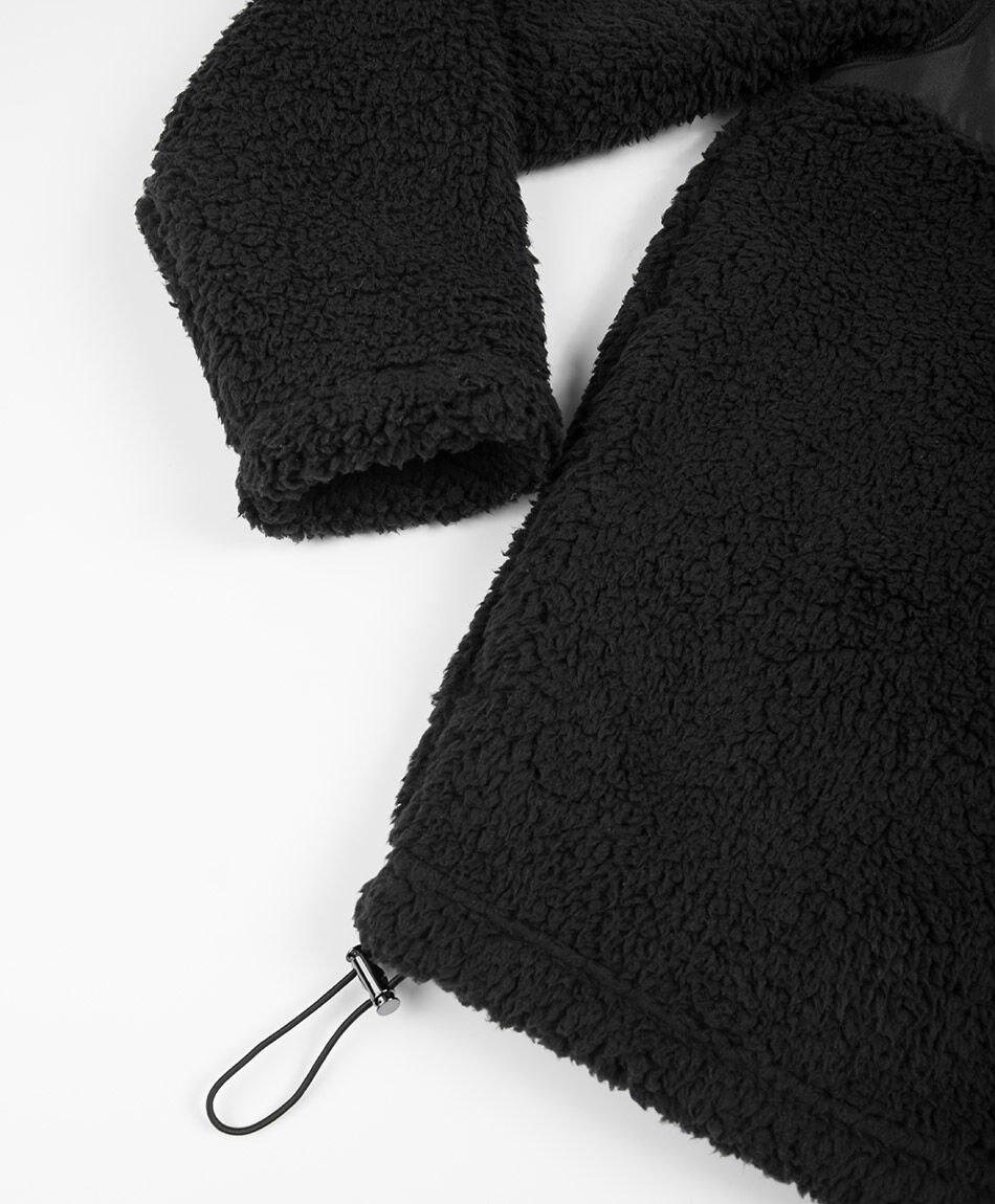 Poler&oacute;n ni&ntilde;o sherpas black