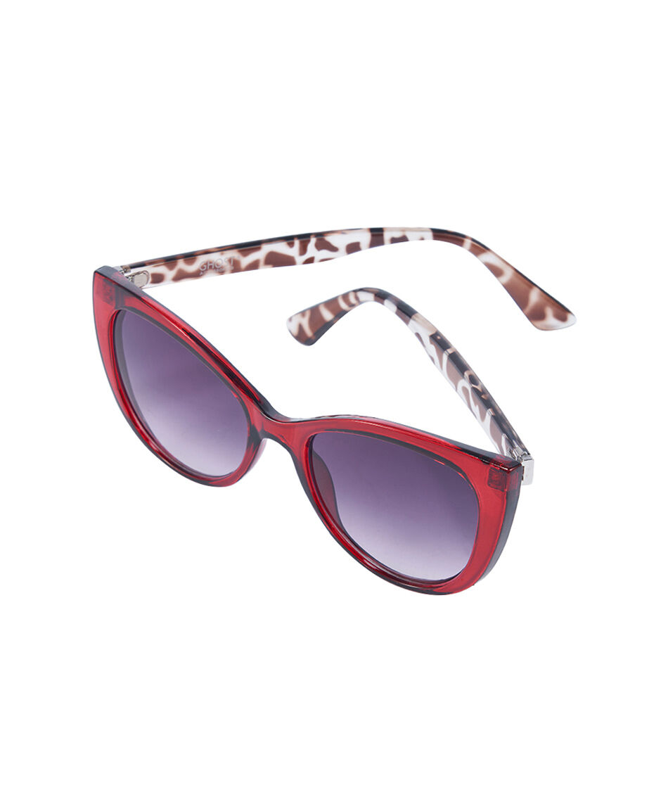 Lentes mujer marco rojo