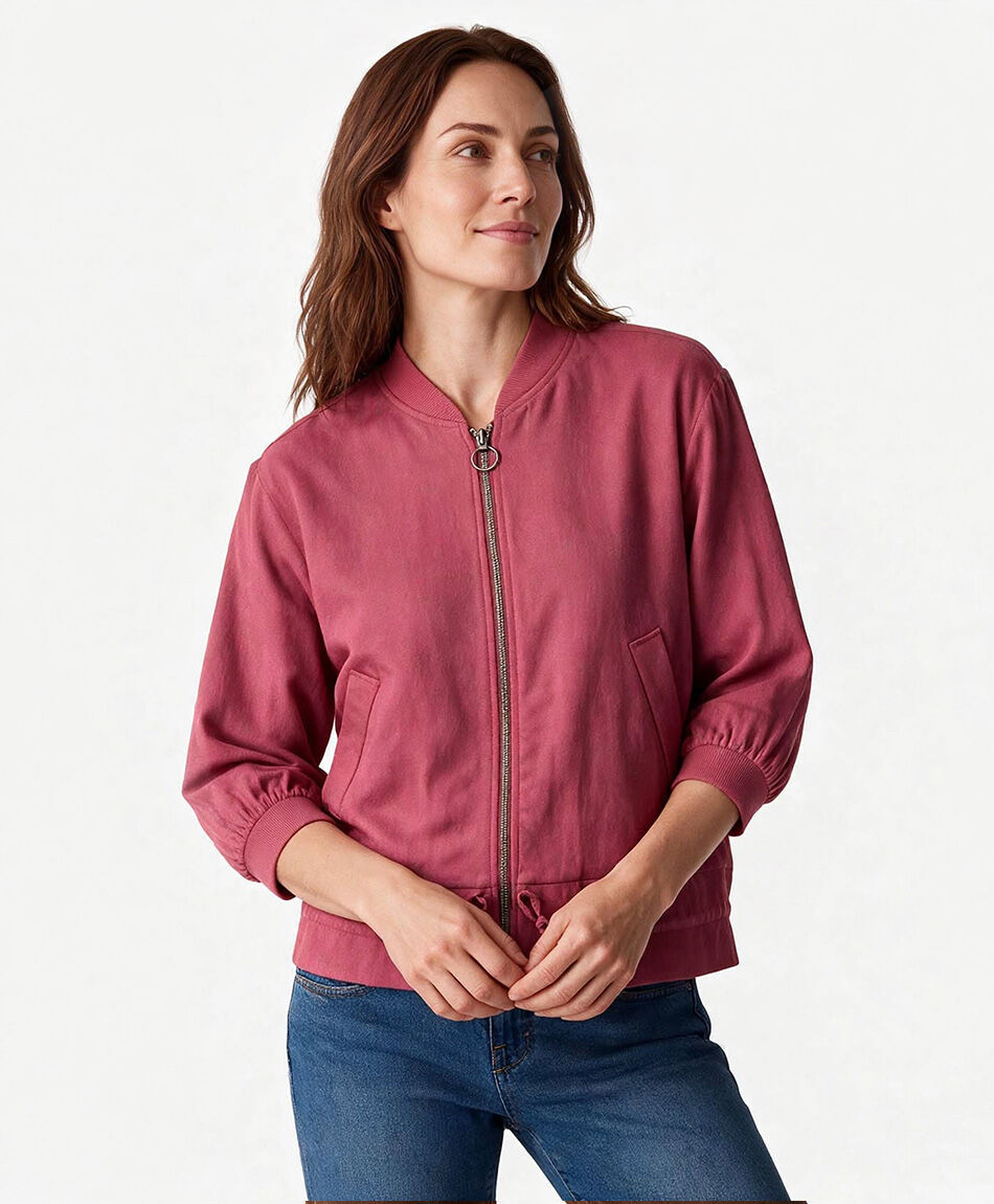 Chaqueta mujer bolsillos lino