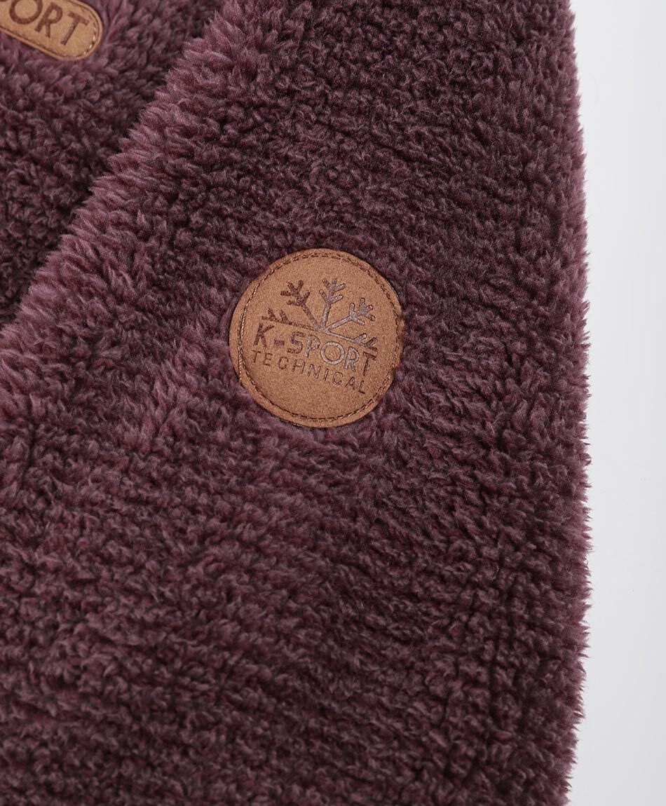 Polar deportivo mujer sin gorro burdeo