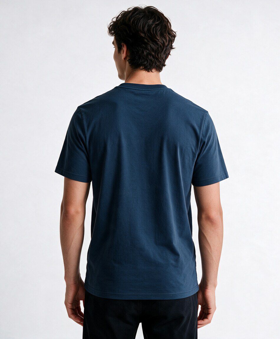 Polera hombre lisa logo