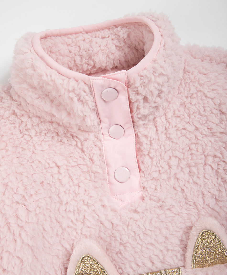 Poler&oacute;n beb&eacute; gato rosa