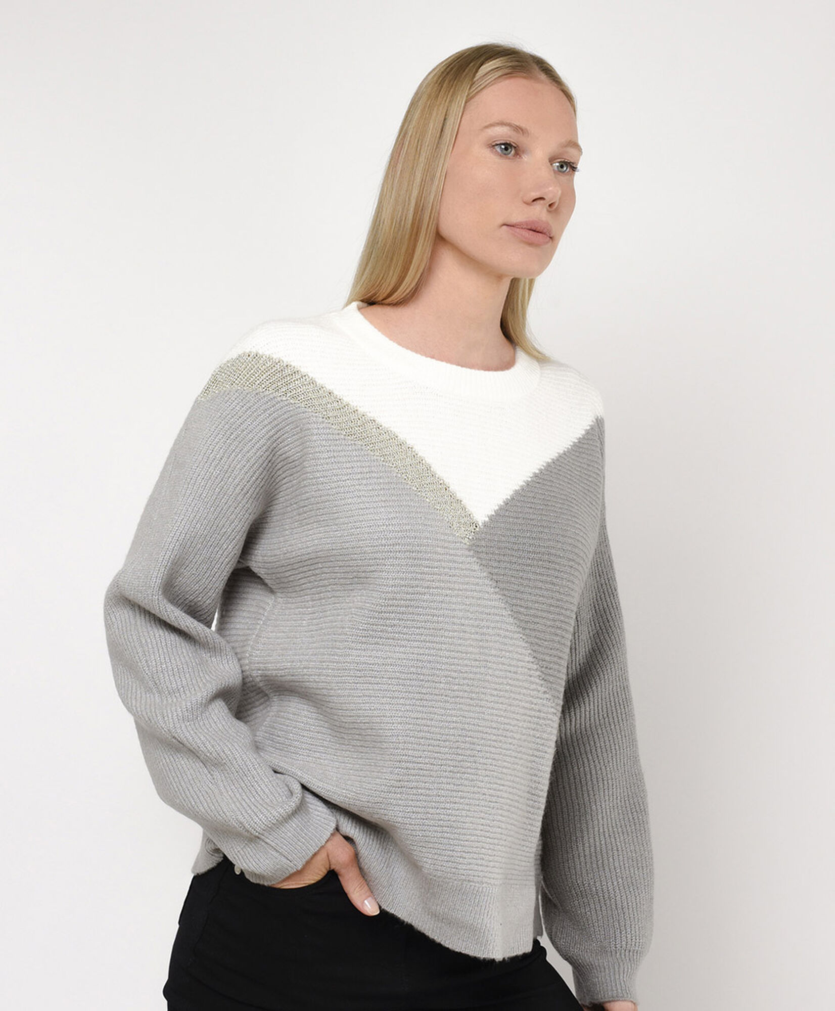 Sweater mujer geométrico lurex Sweater mujer geométrico lurex