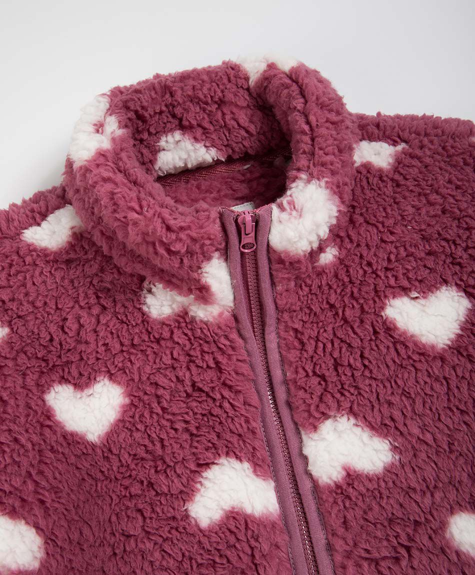 Poler&oacute;n ni&ntilde;a corazones pink