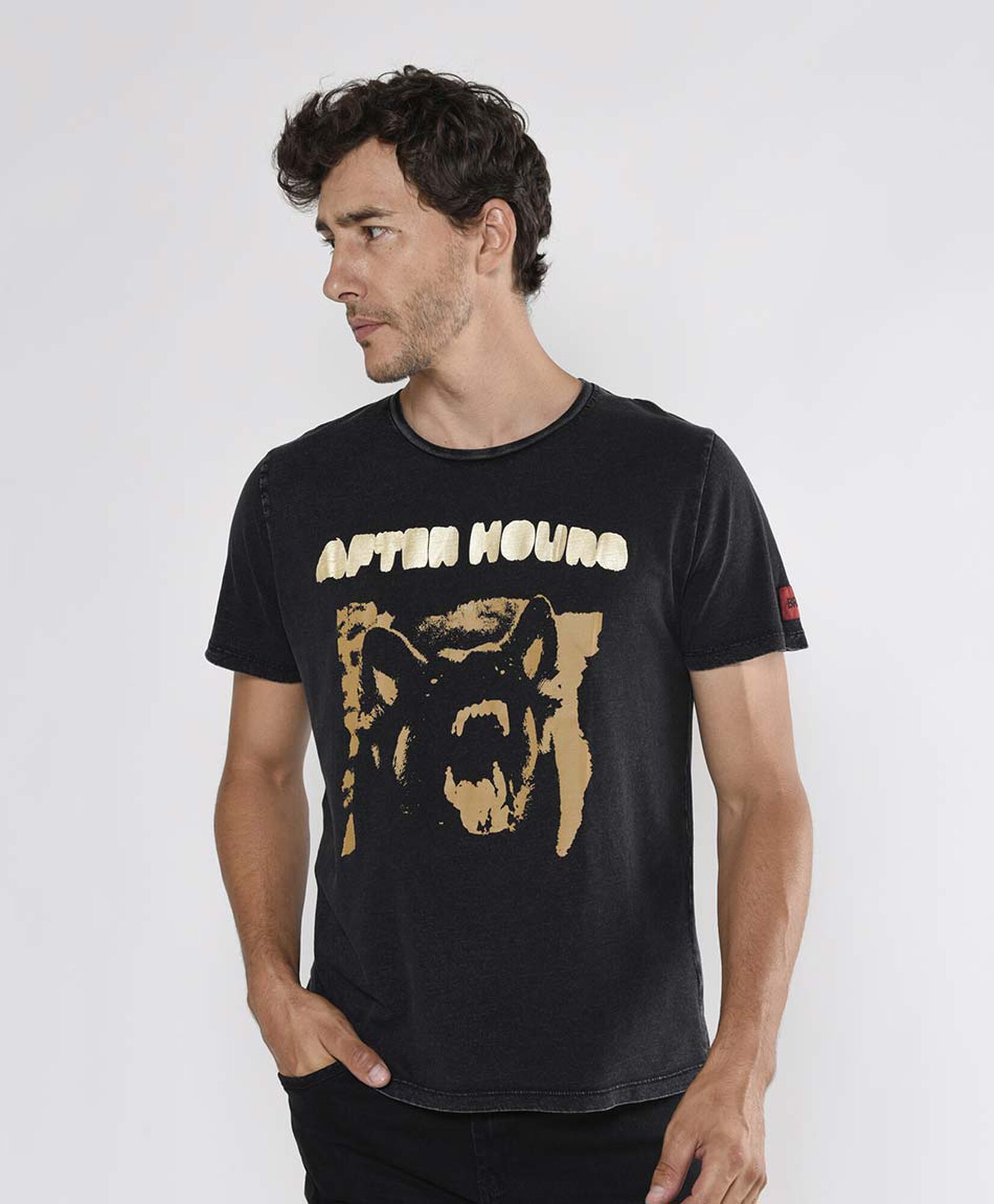 Polera hombre estampado perro Polera hombre estampado perro