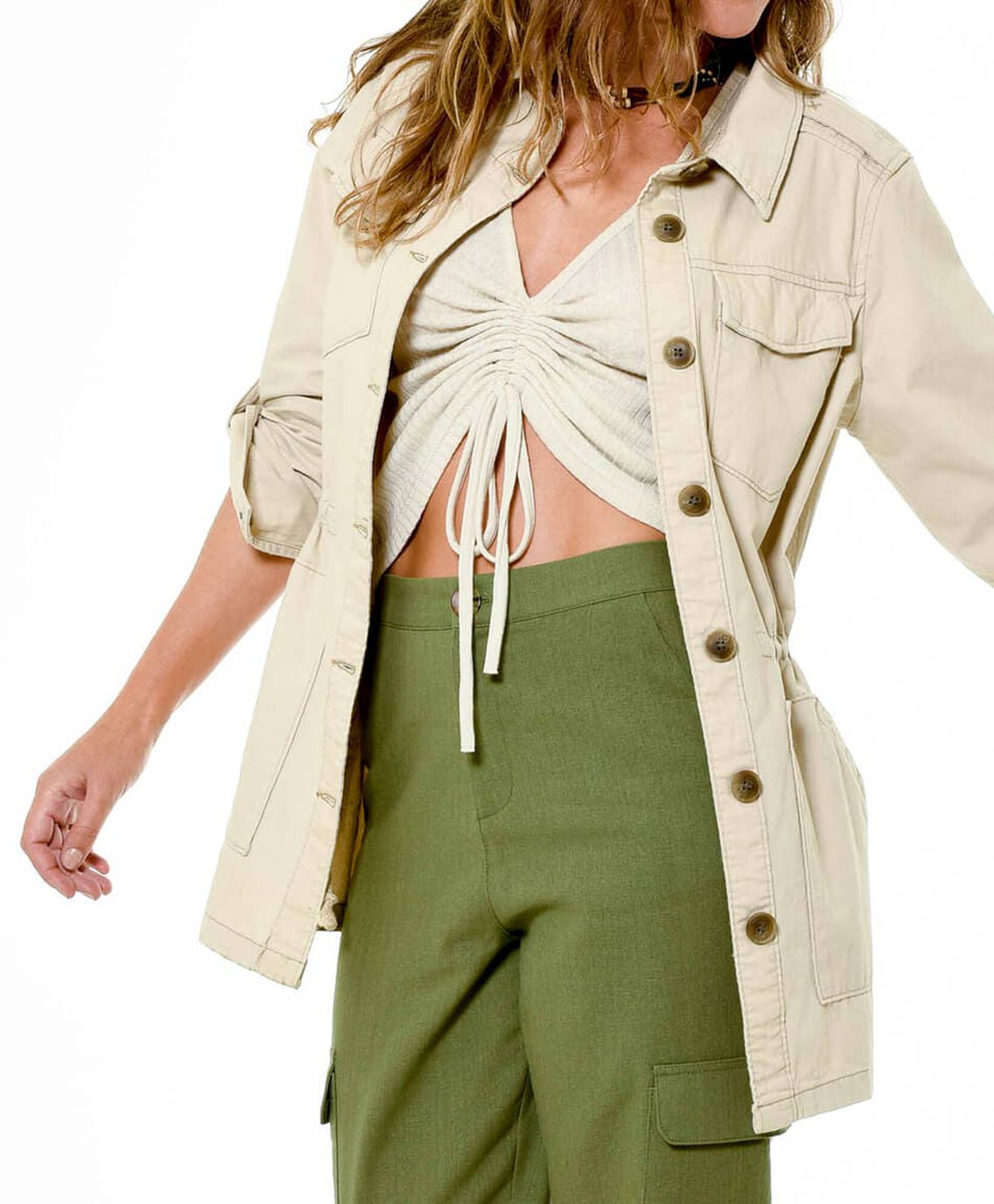 Chaqueta safari bolsillos Chaqueta safari bolsillos