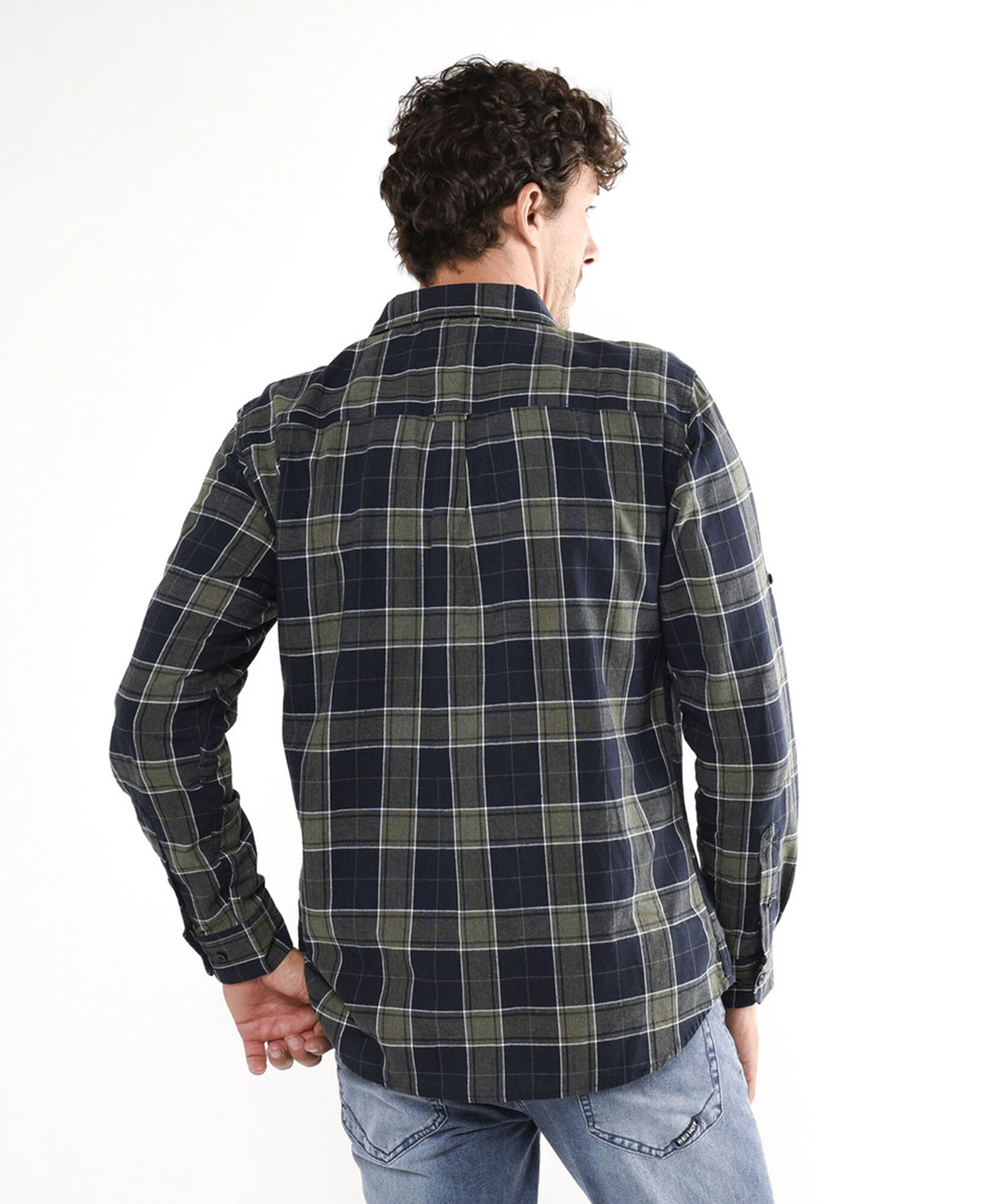 Camisa hombre cuadrillé verde oscuro Camisa hombre cuadrillé verde oscuro