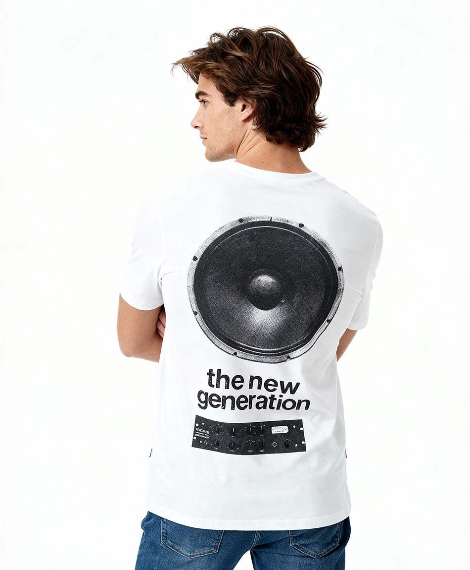 Polera hombre doble estampado new generation