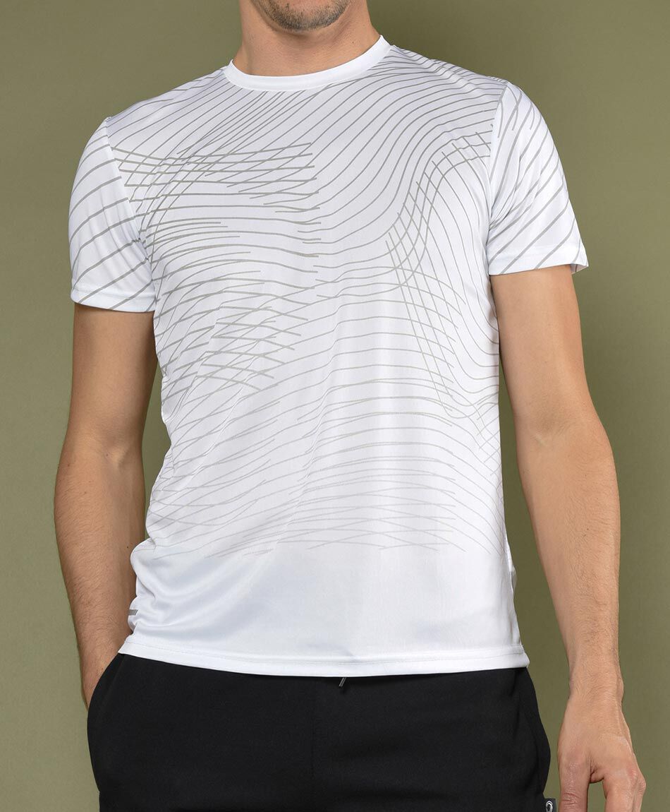 Polera deportiva manga corta cuello redondo