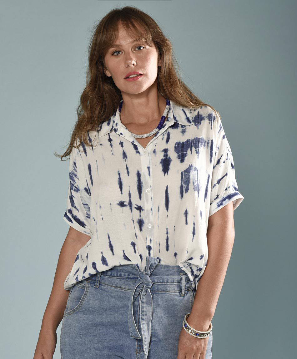 Blusa lino tie dye