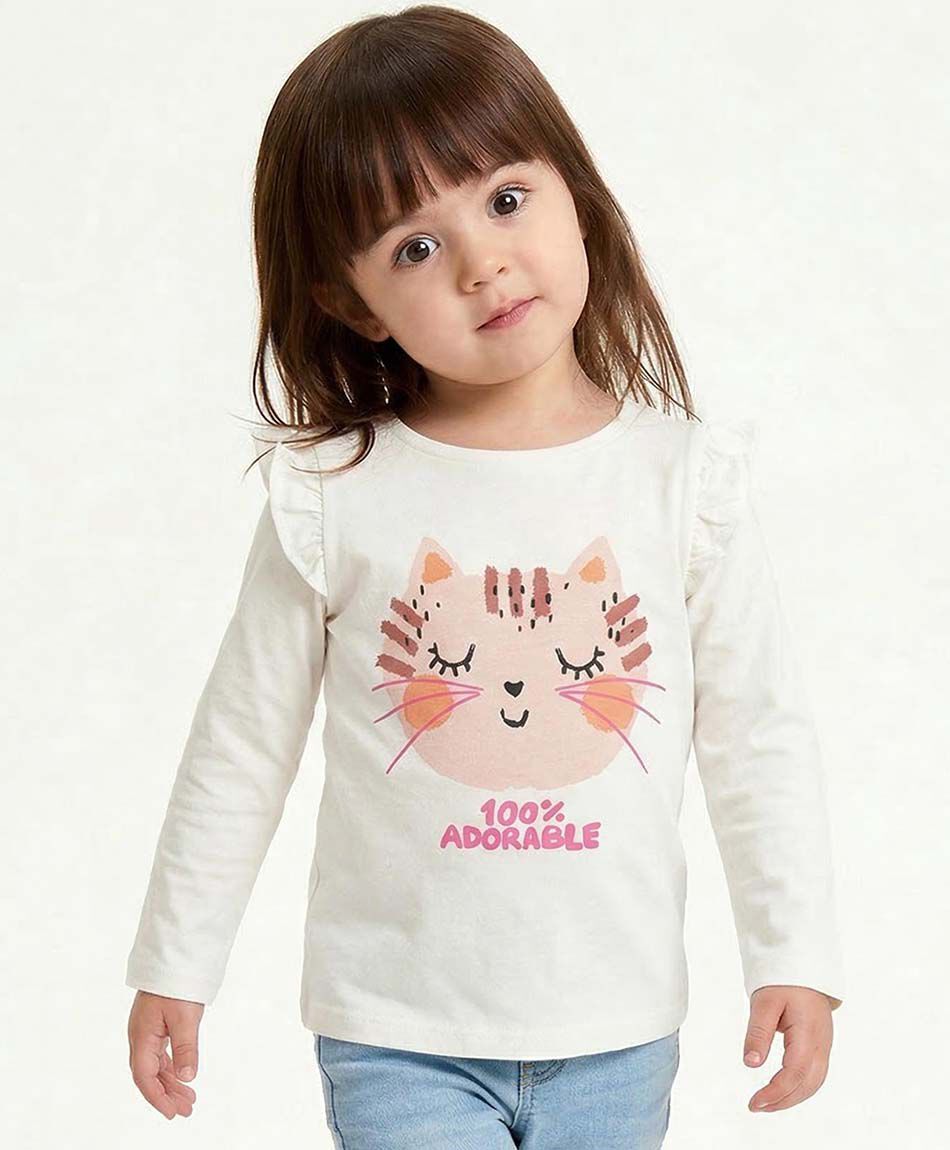 Polera beb&eacute; gatito