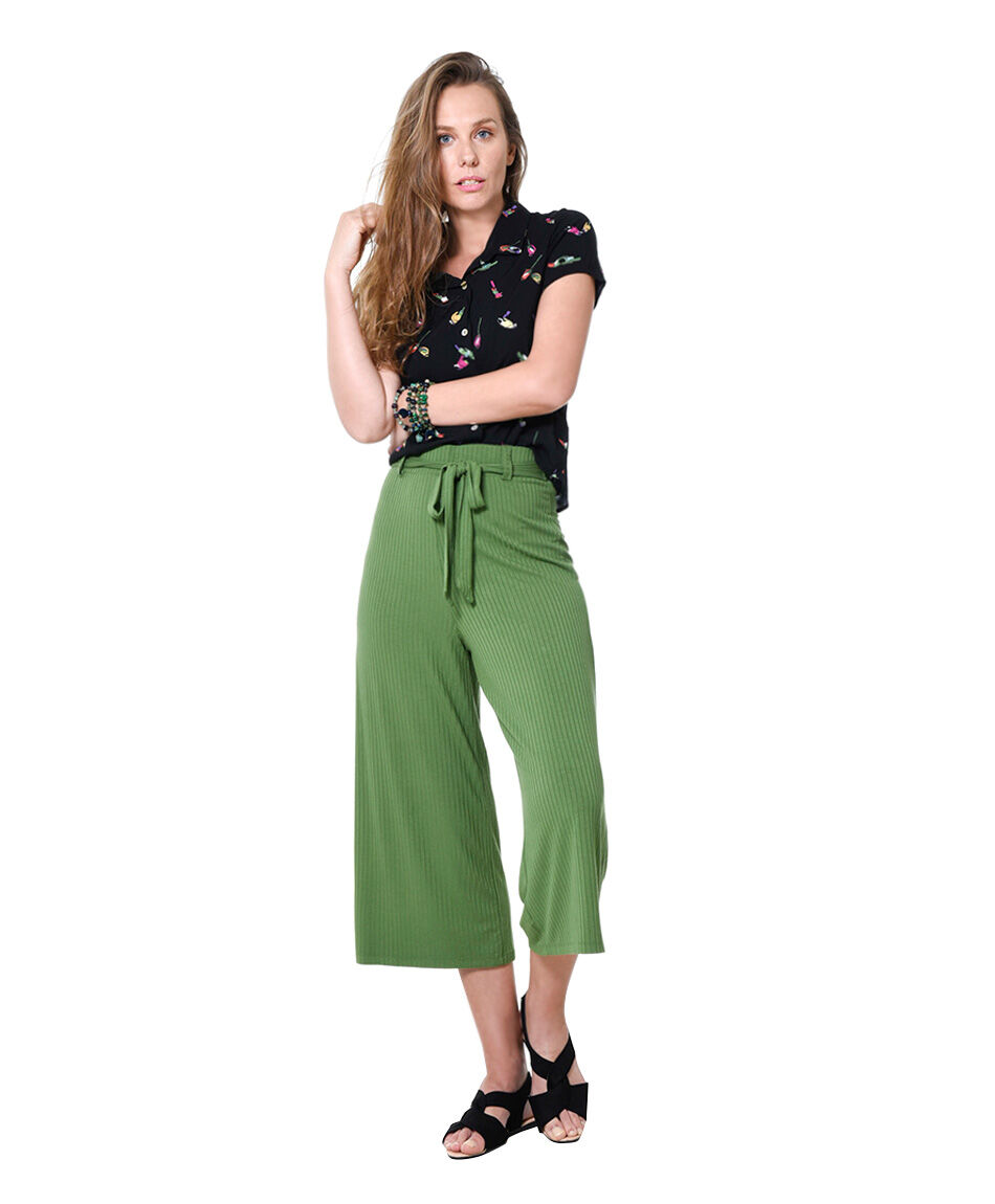 Pantalon canale con lazo