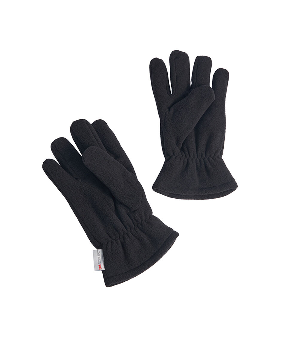 Guantes hombre polar negro