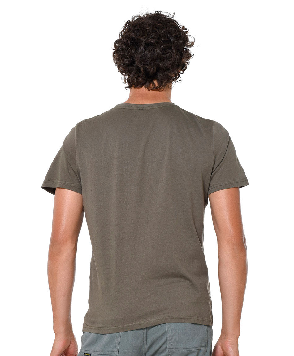 Polera estampada cuello v