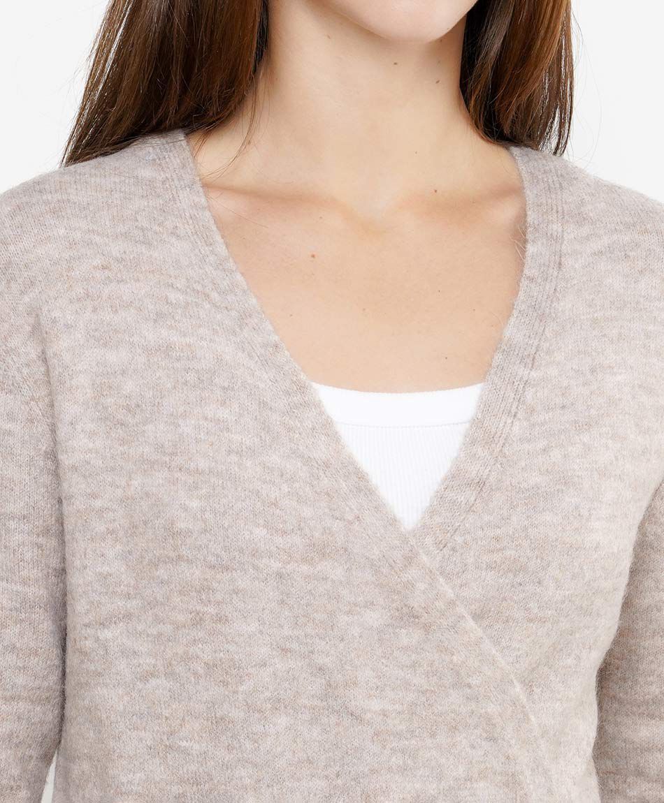 Sweater mujer cruzado botones