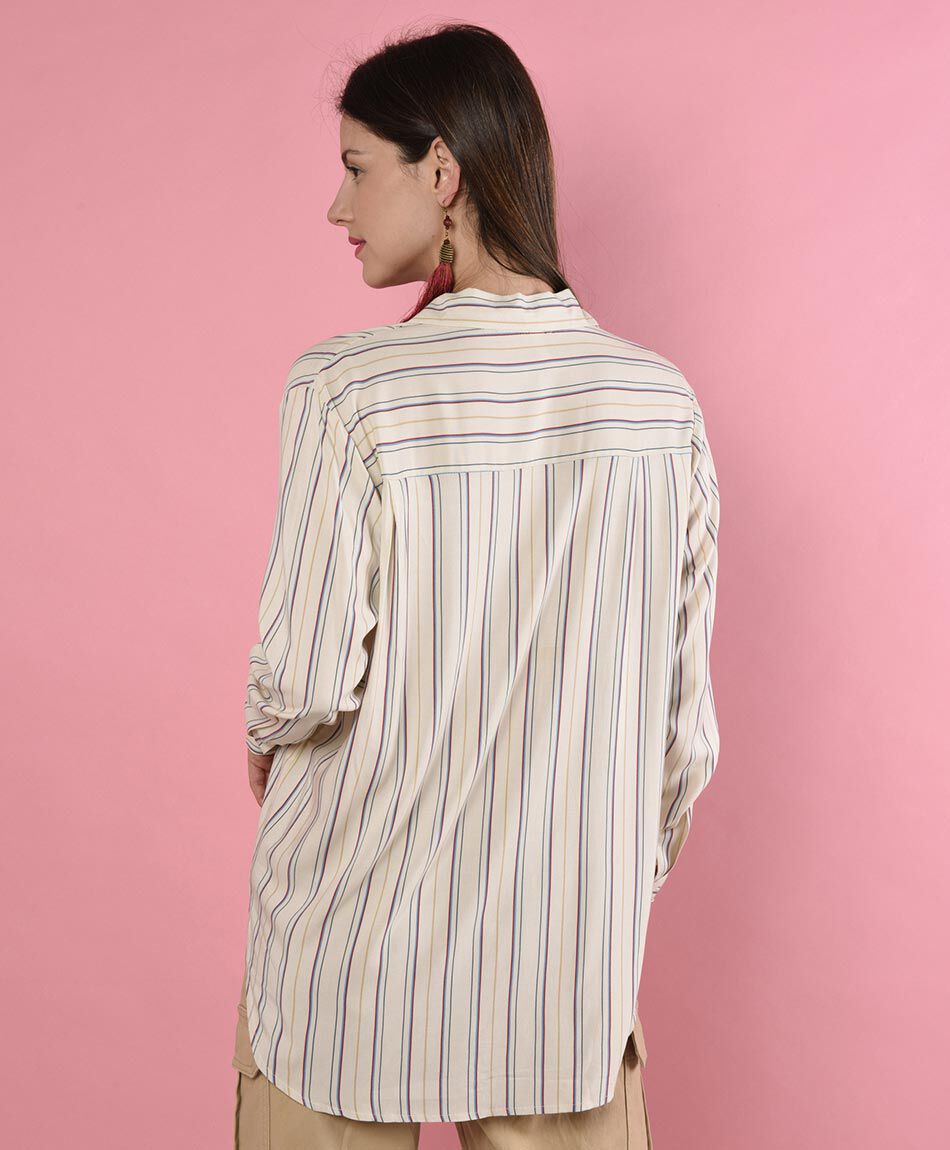 Blusa camisero oversize manga larga